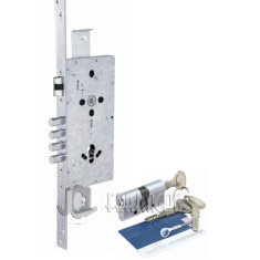 Fechadura trava de Segurança 4 pinos com Kit Piso Teto 60292 - 40292  Com Lado Preferencial e Escudo - Cilindro Lock
